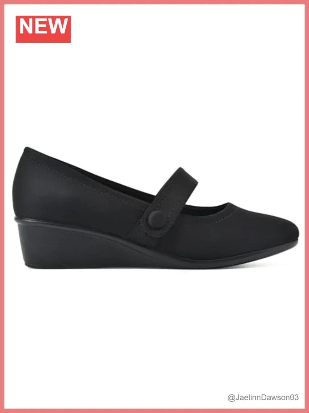 Wedge Heel Pumps Cushioned Pull-On Textile Shoes